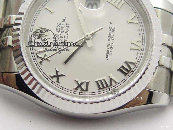 MiroTime 0420 DateJust 116234 BP Best Edition SS Sliver Dial Roman Markers On SS Bracelet A2824 V Tailored 3941